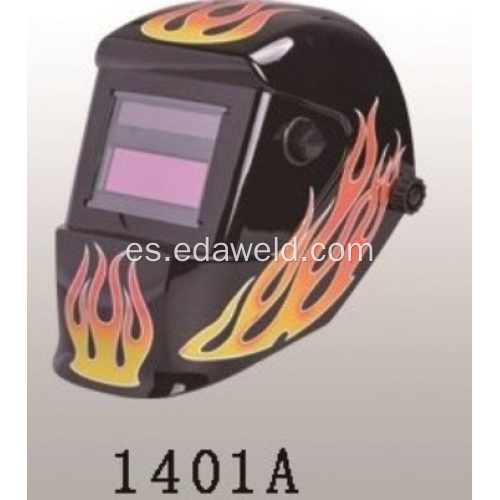 Casco de soldadura de oscurecimiento automático de color negro fuego